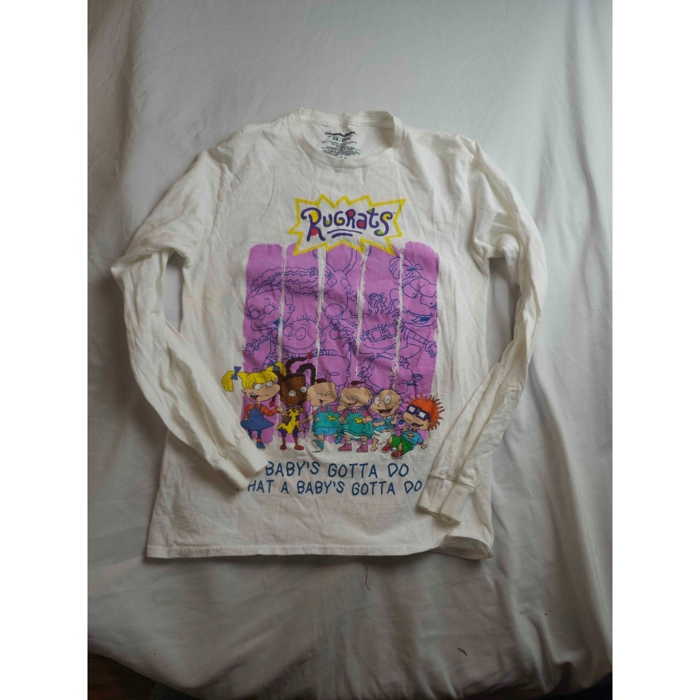 Nickelodeon Rugrats Shirt Mens XS White Baby's Gotta Do What a Baby's Gotta Do